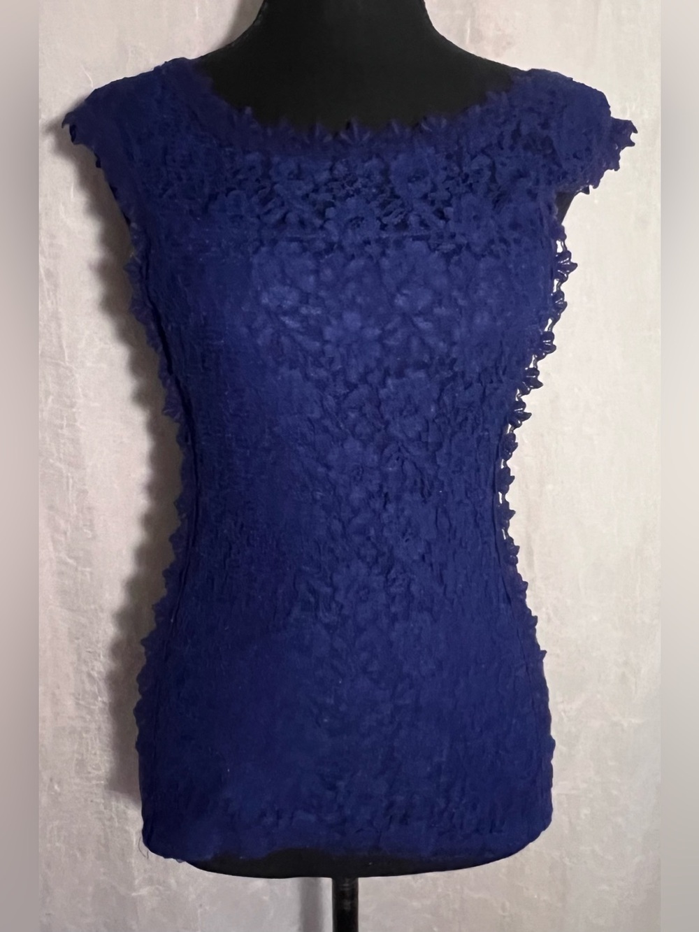 Express Navy Blue Lace tank - Picture 1 of 8